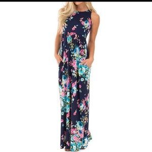 Floral Maxi Sleeveless Dress